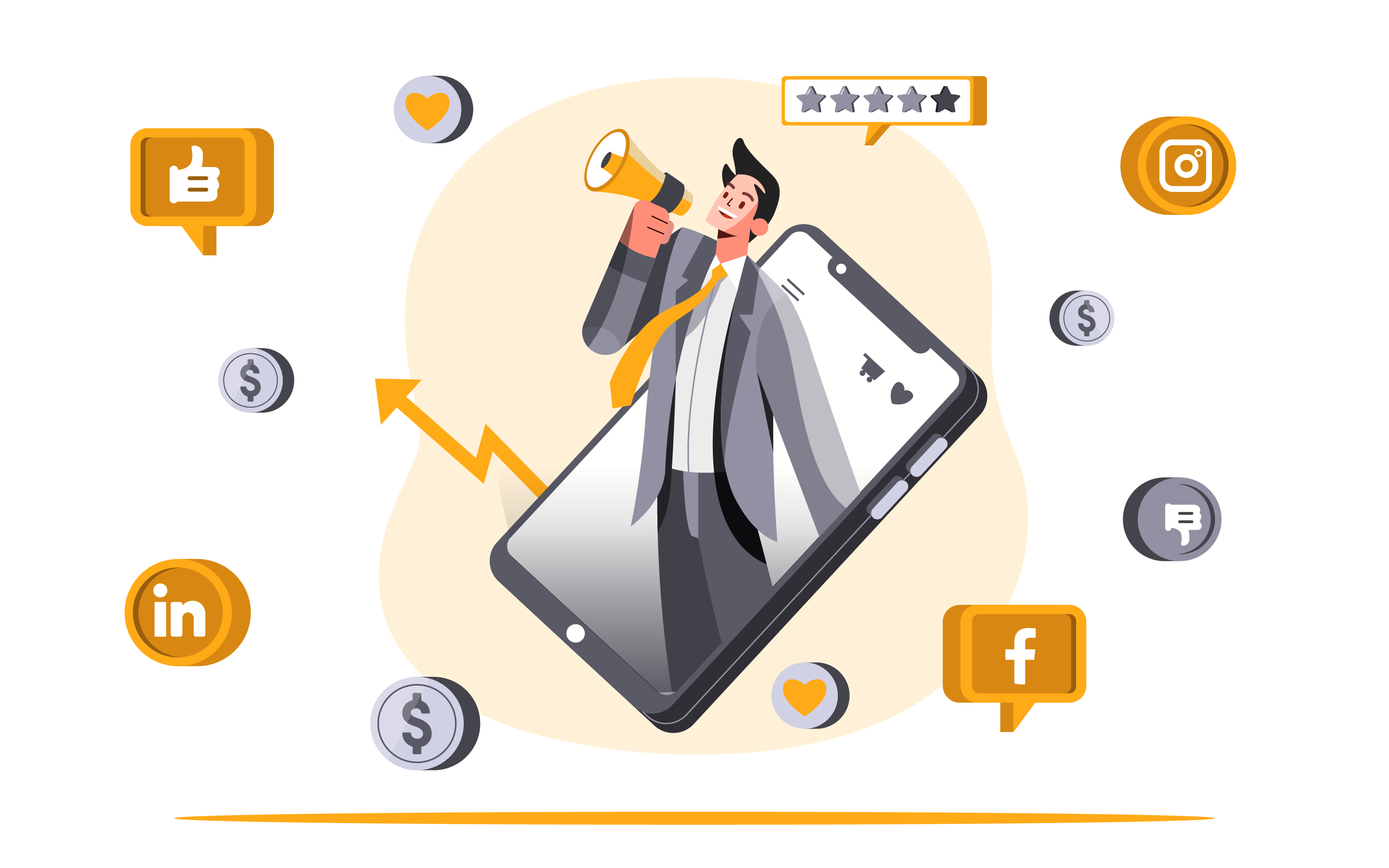 Social Media Marketing Illustration