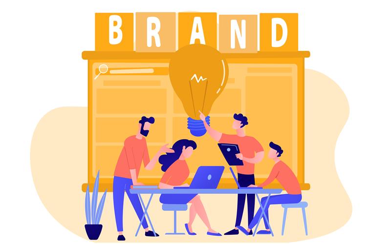 Illustration showing brand tone of voice communication